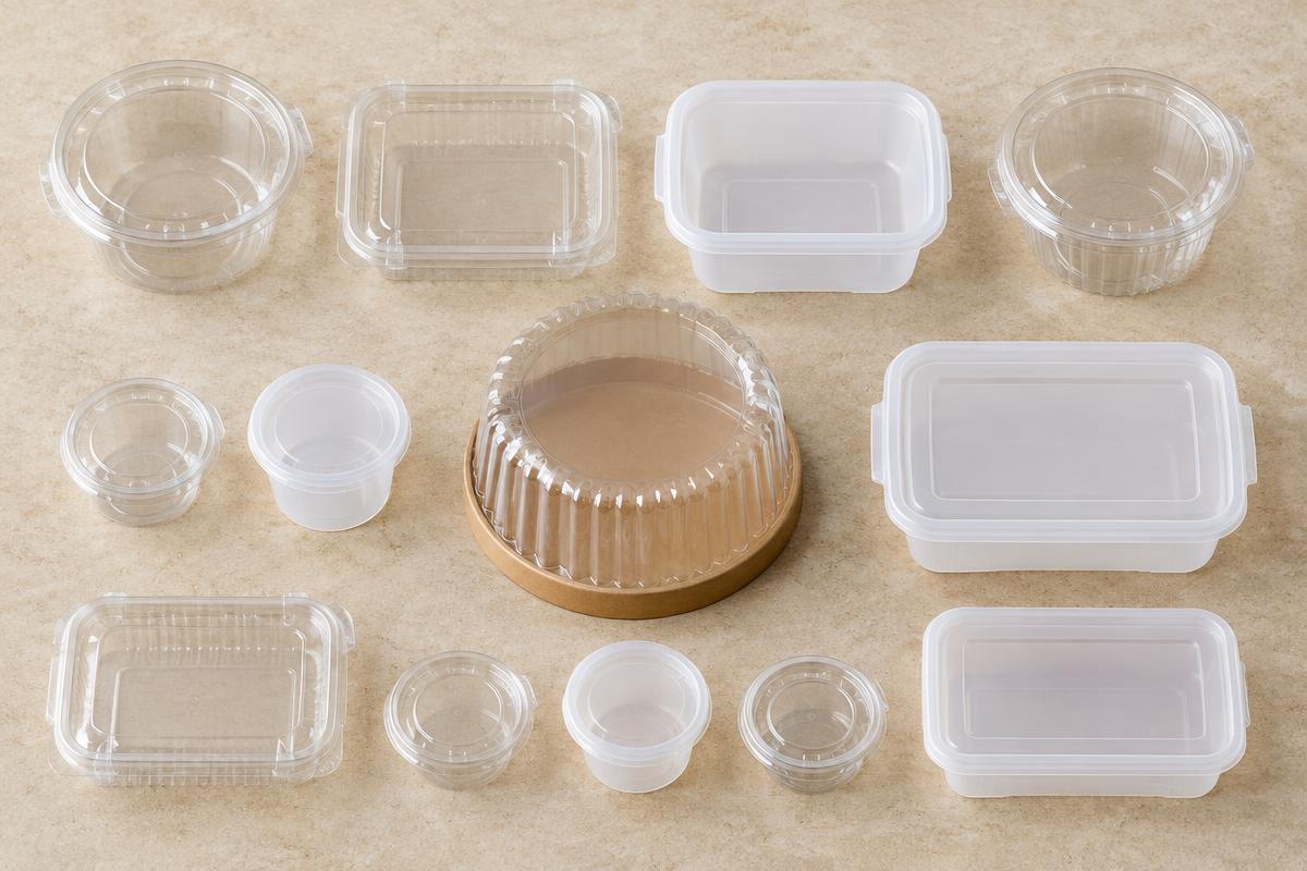 Rigid Plastics — the packaging range laid out flat
